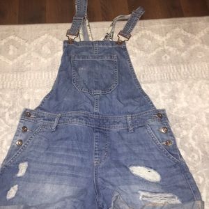 Jean short overalls